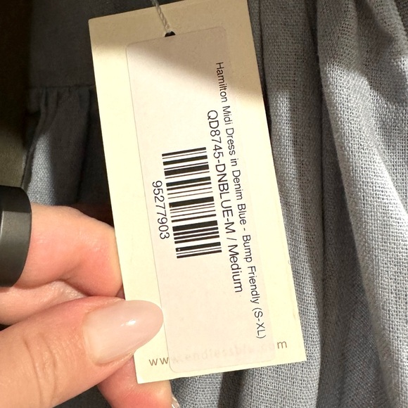 HAMILTON MIDI DRESS IN DENIM BLUE - BUMP FRIENDLY (M) - Picture 2 of 3